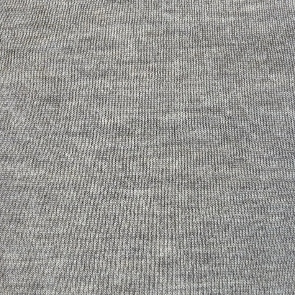 J. Crew 100% merino wool Men's V-Neck Sweater heathered tan oatmeal large EUC